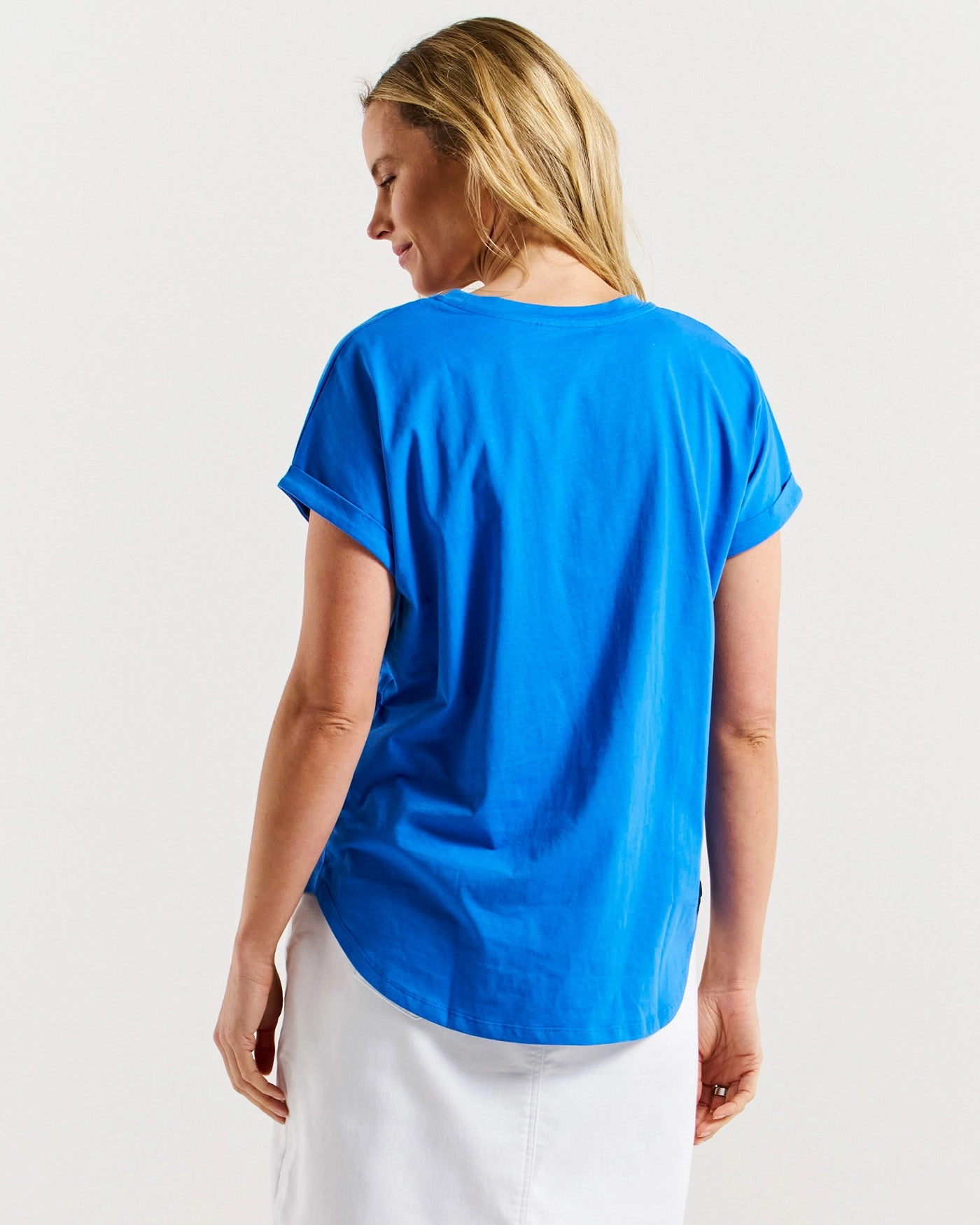 Betty Basics Hailey Short Sleeve Tee St. Palms Print