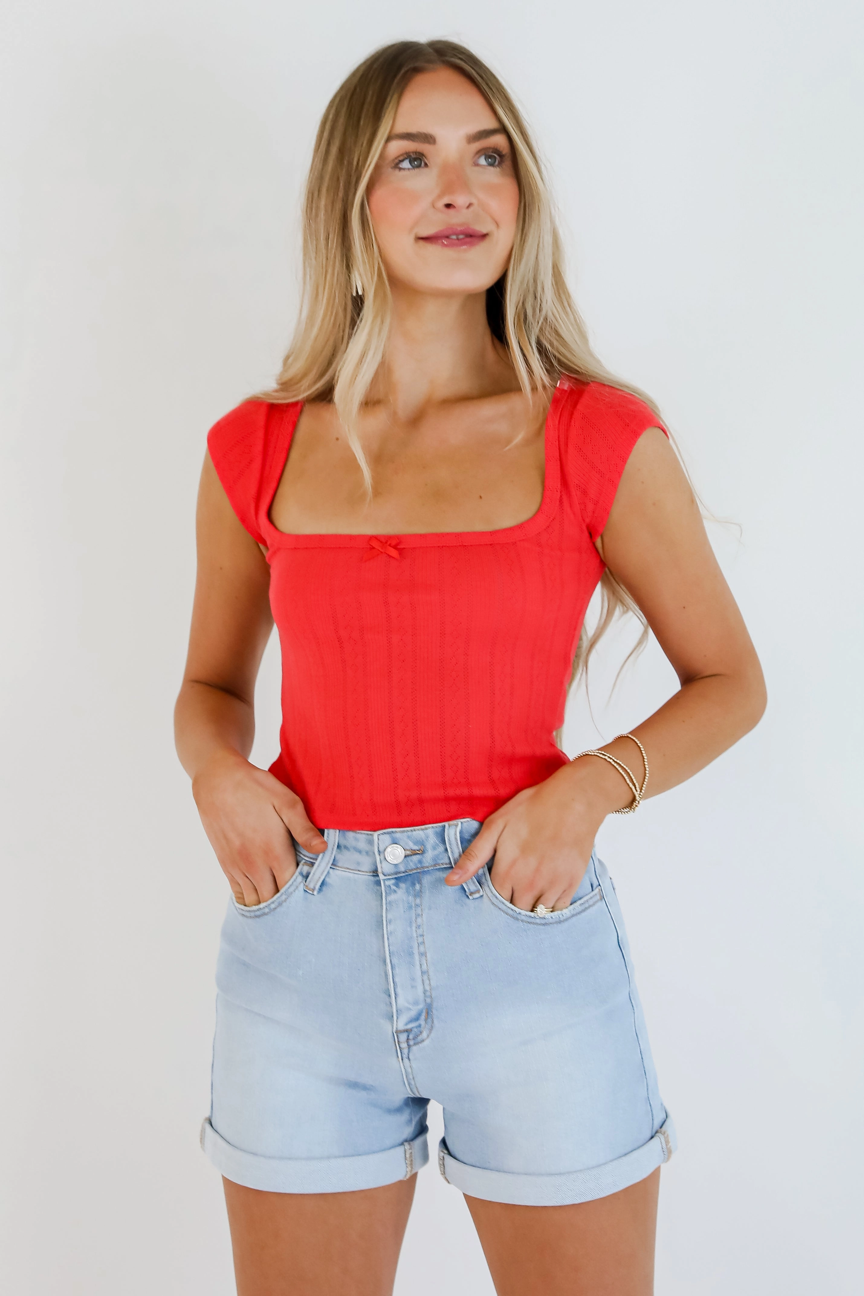 Conveniently Cute Pointelle Tee