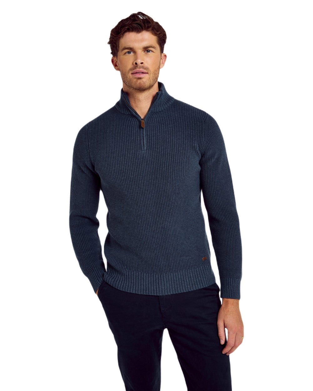 Dubarry Mens Portmarnock Fisherman Zip Neck Sweater