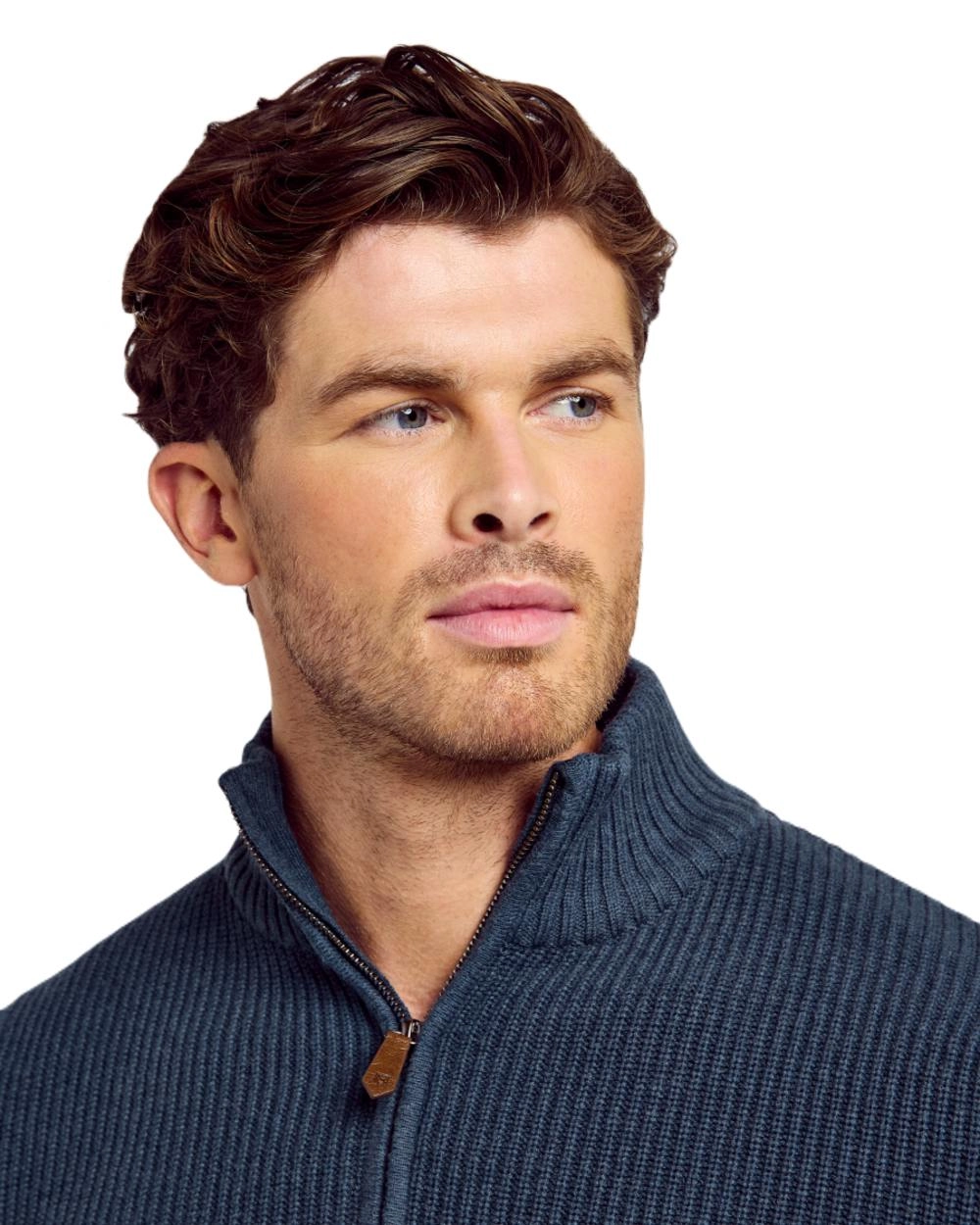 Dubarry Mens Portmarnock Fisherman Zip Neck Sweater