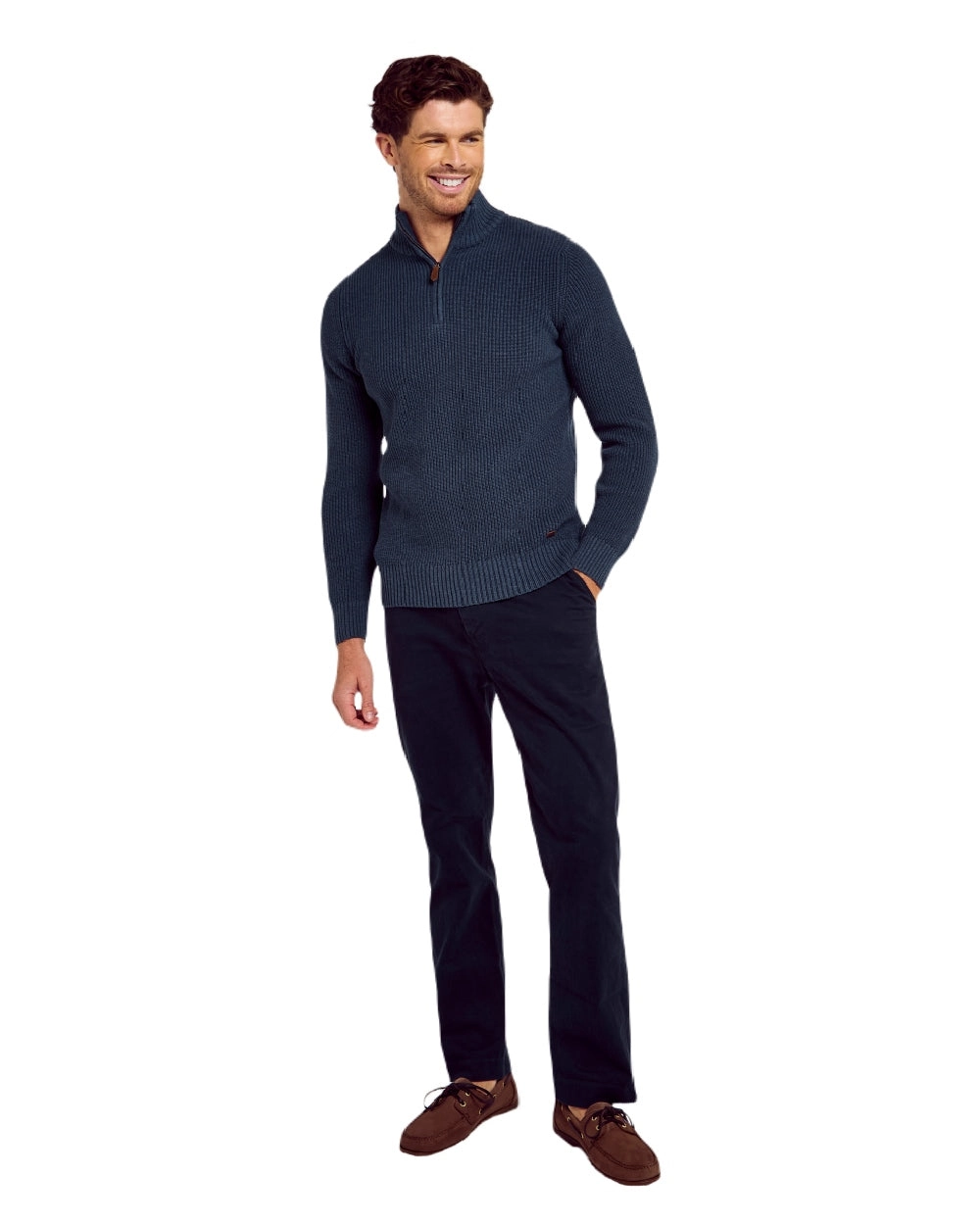 Dubarry Mens Portmarnock Fisherman Zip Neck Sweater
