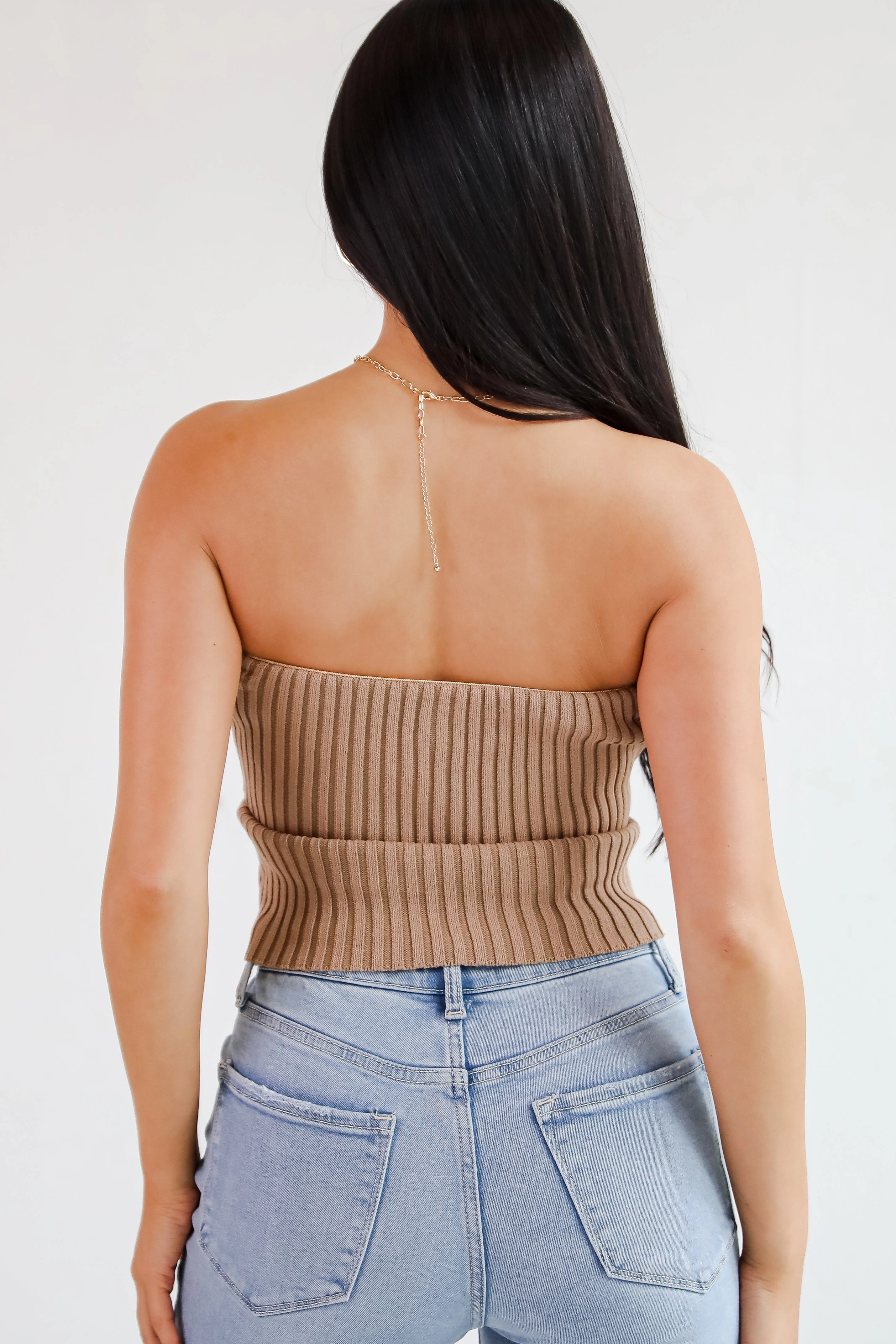 Effortless Escape Knit Strapless Top - DU DEAL