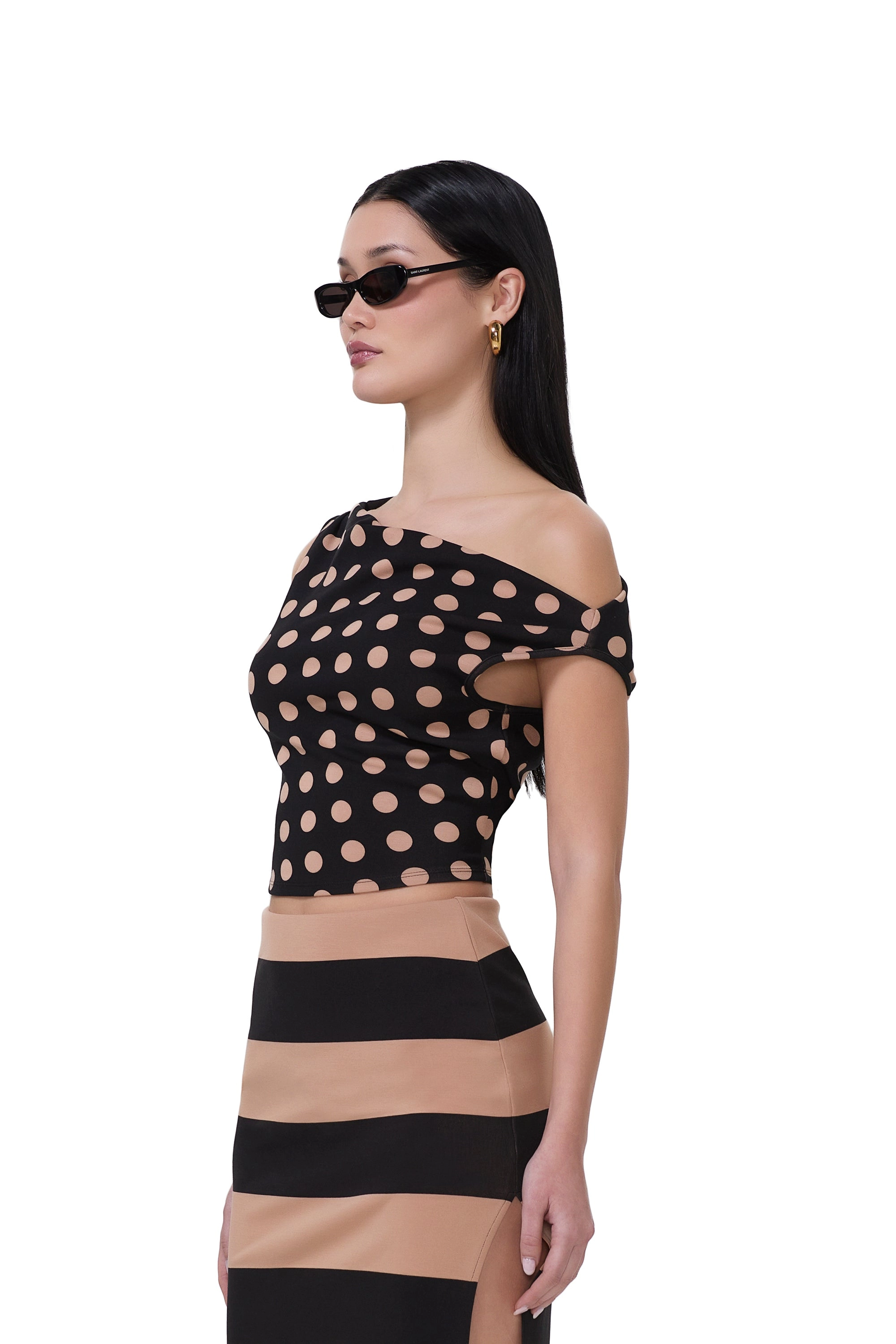 Eliza Top - Almond Dot
