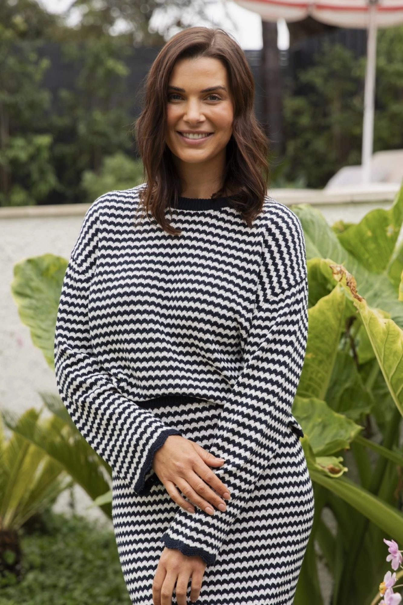 Elm Rosie Stripe Knit Navy/White
