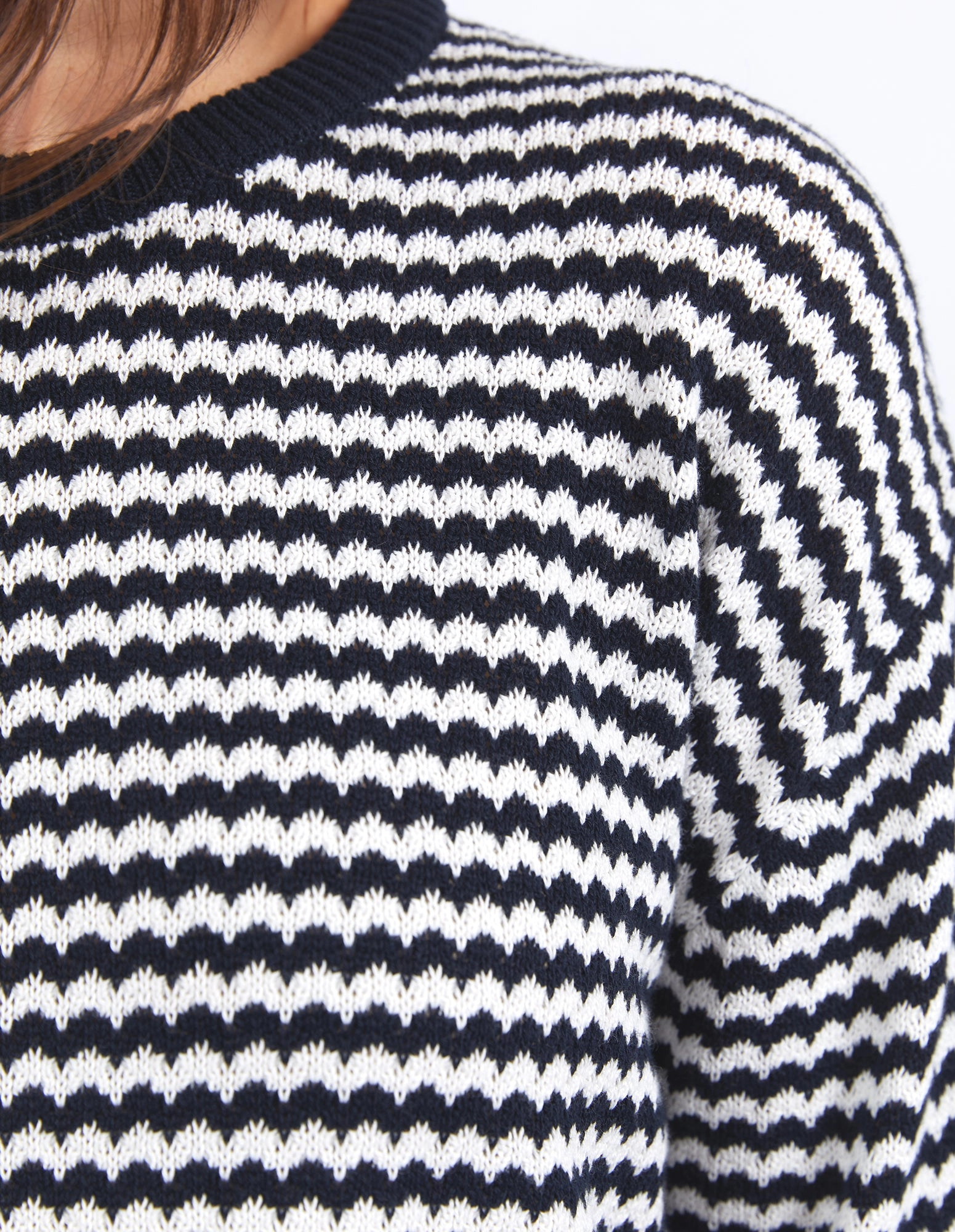 Elm Rosie Stripe Knit Navy/White