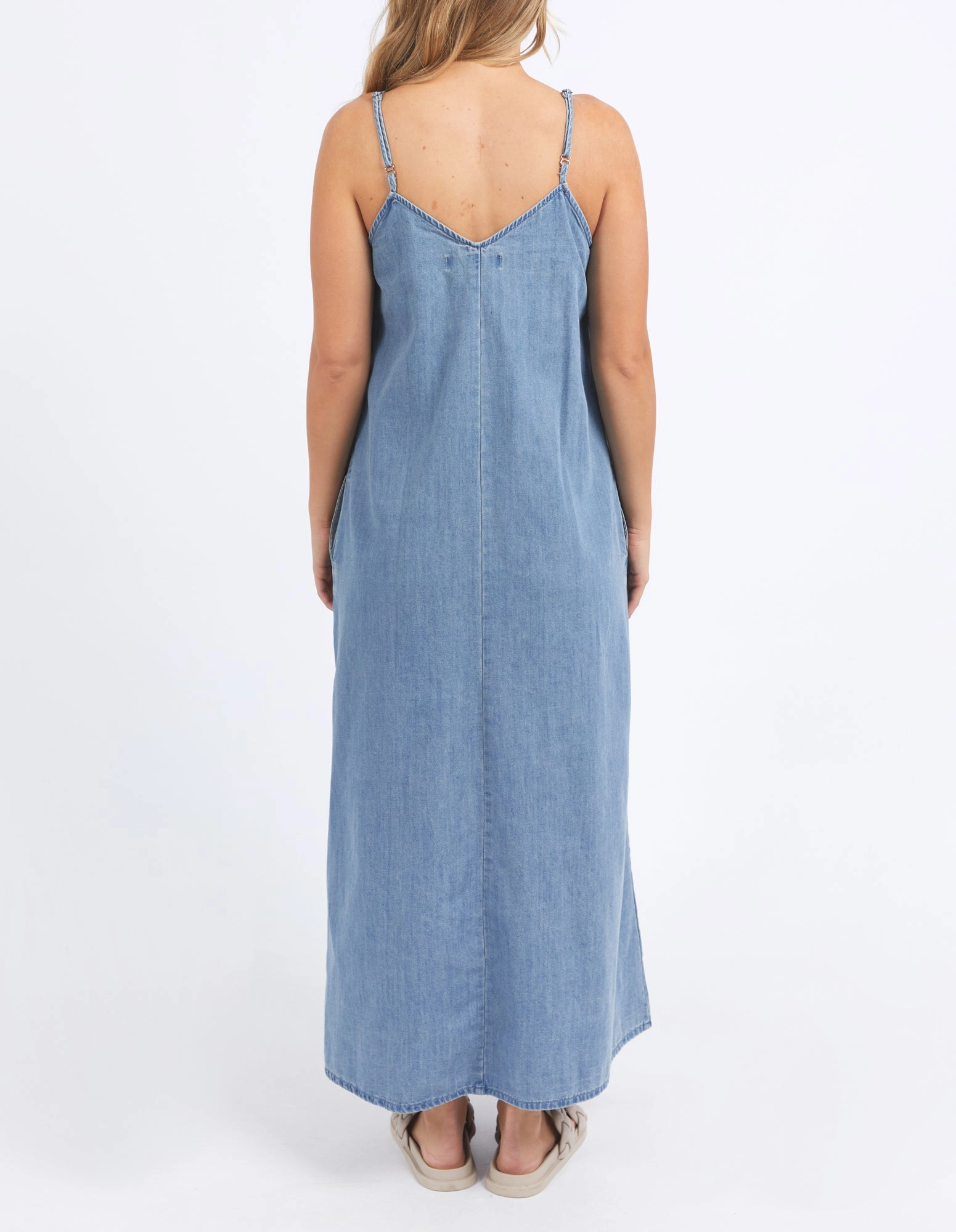 Foxwood Roma Denim Dress Mid Blue
