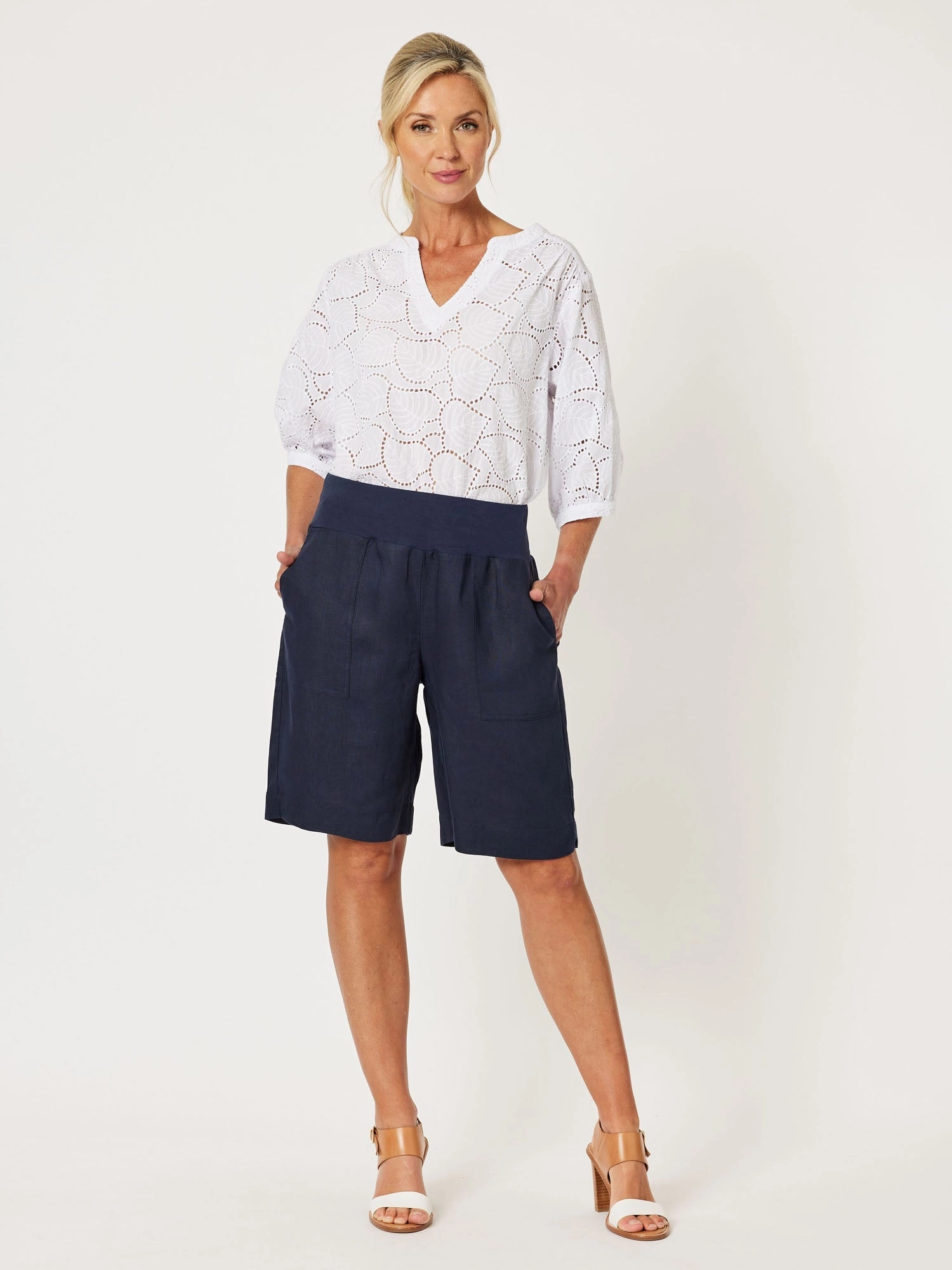 Gordon Smith Retreat Lace Top White