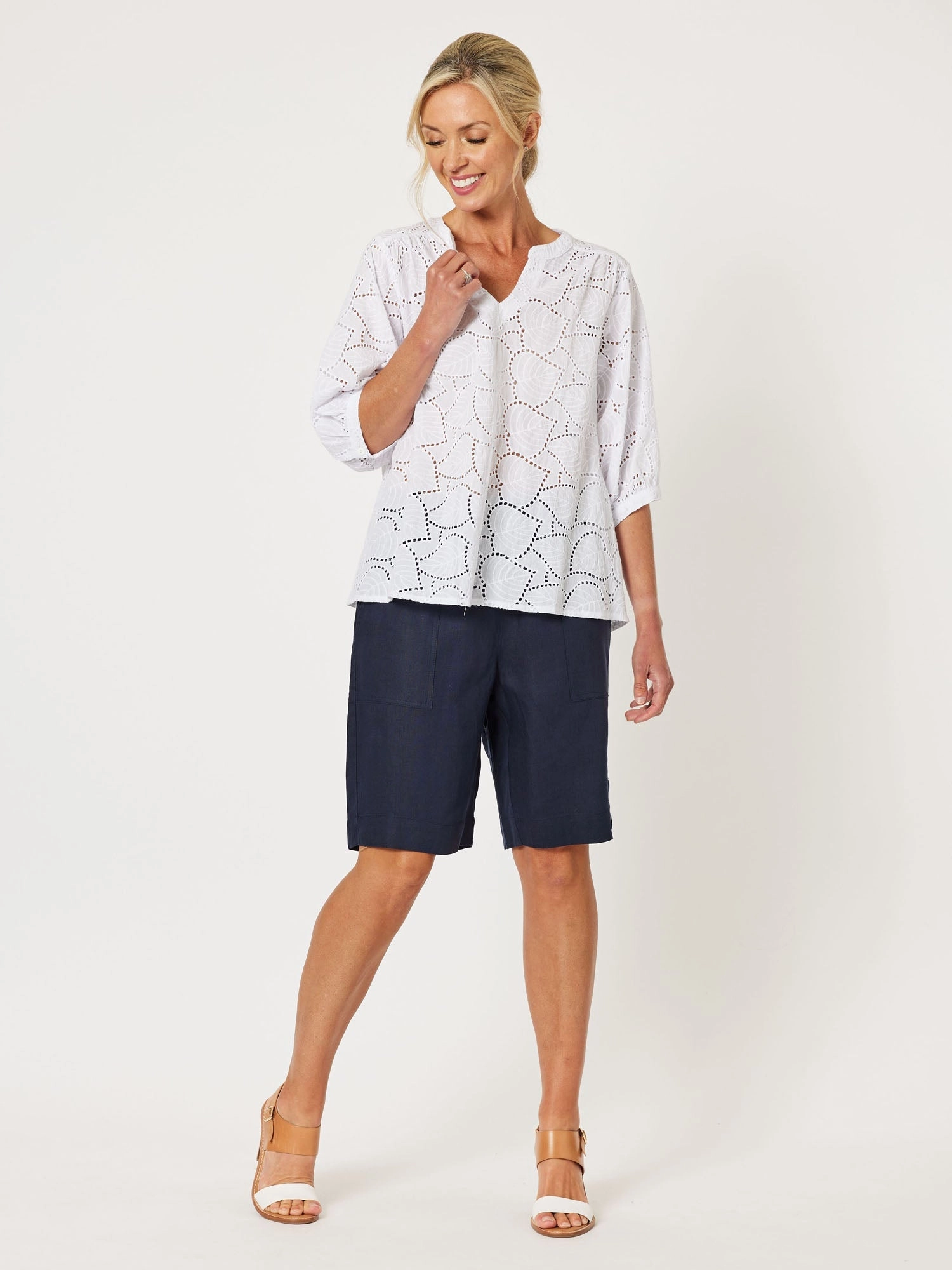 Gordon Smith Retreat Lace Top White