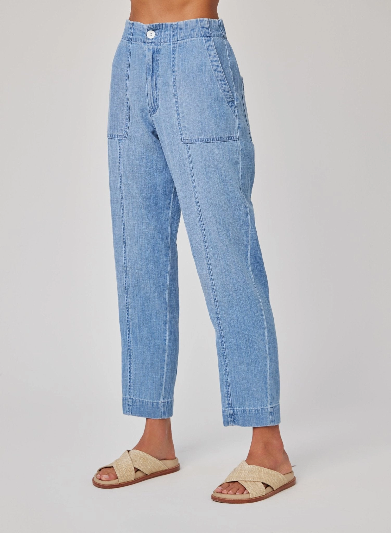 Jordyn Pork Chop Seam Pant - Sea Breeze Wash