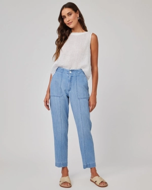 Jordyn Pork Chop Seam Pant - Sea Breeze Wash