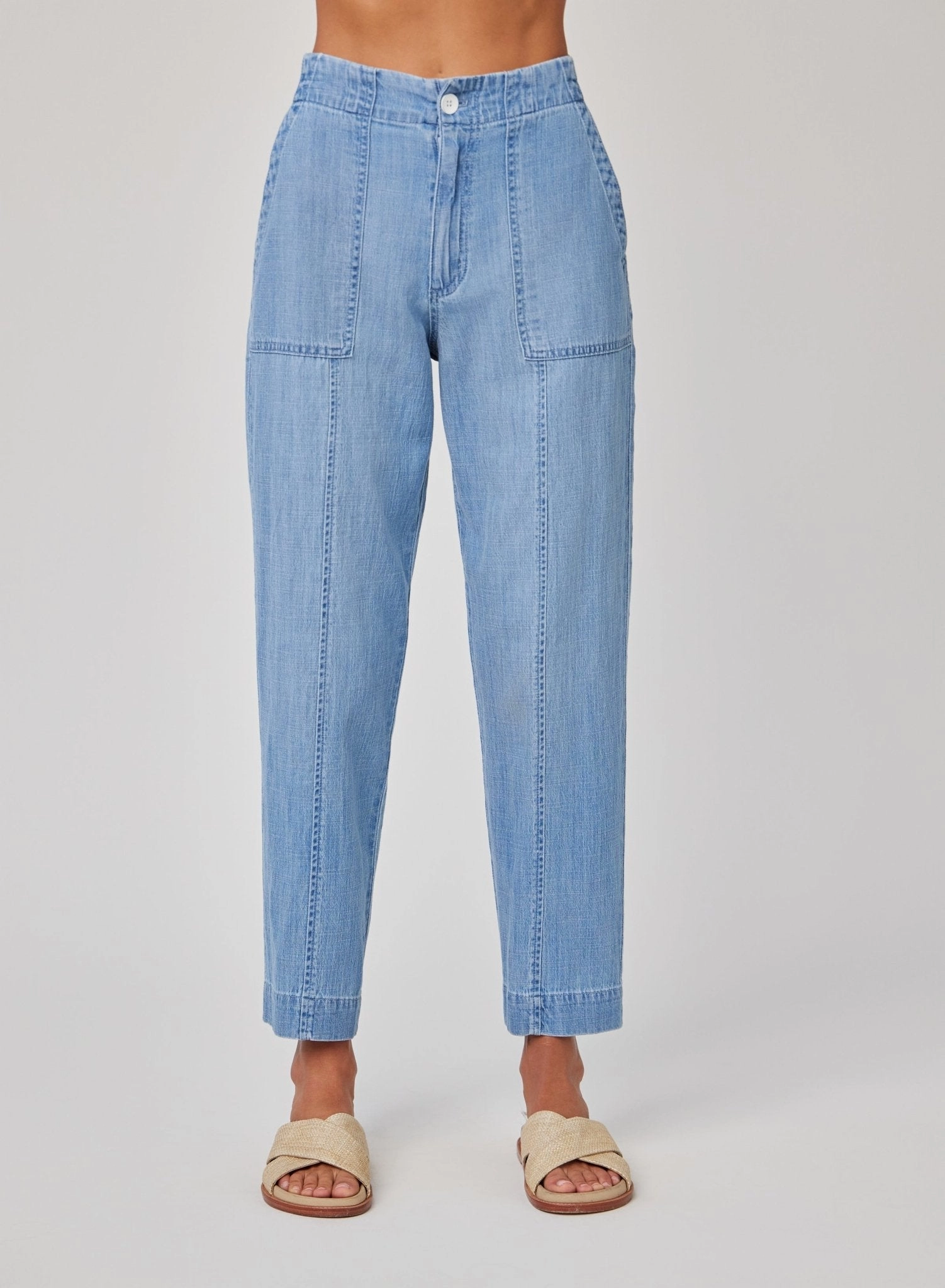 Jordyn Pork Chop Seam Pant - Sea Breeze Wash