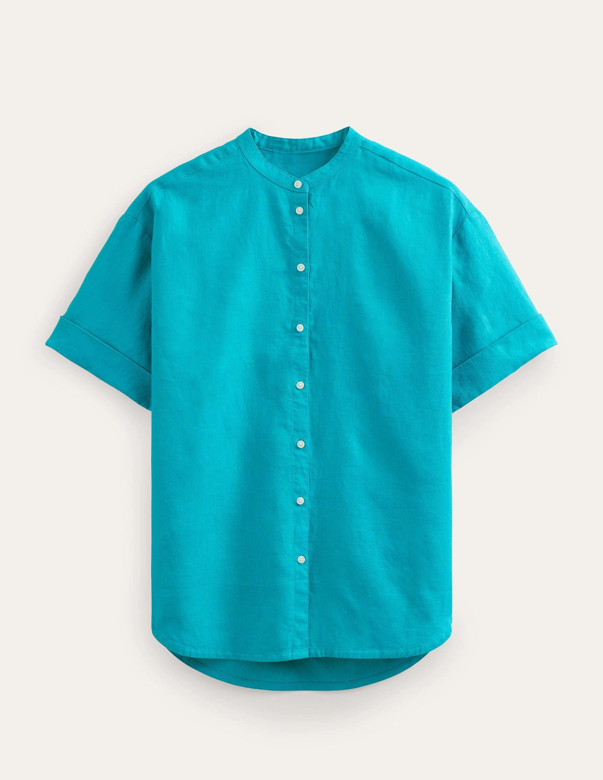 Kimono Sleeve Linen Shirt-Gemstone