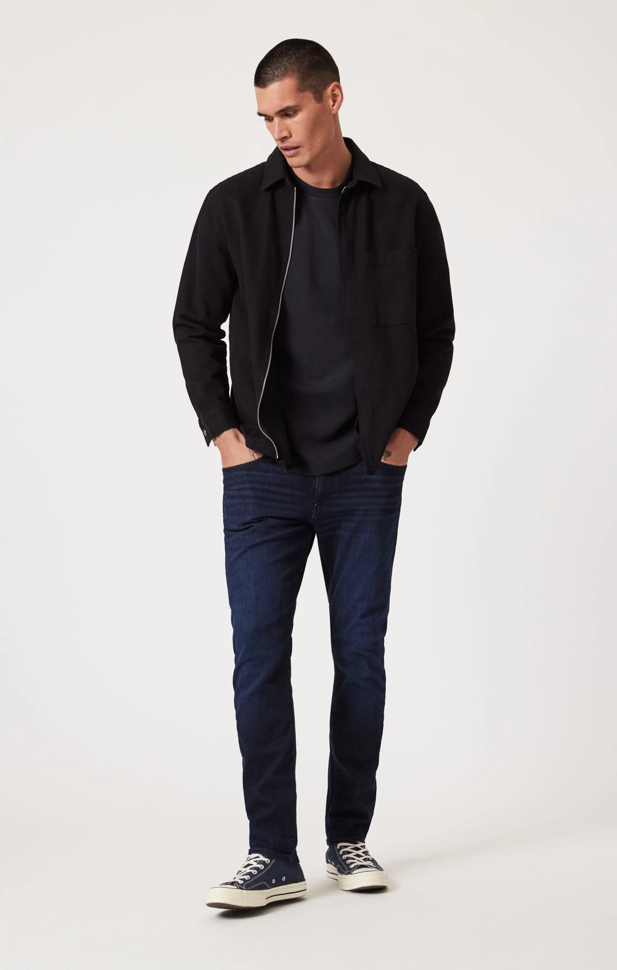 MARCUS SLIM STRAIGHT LEG IN MIDNIGHT SKY FEATHER BLUE