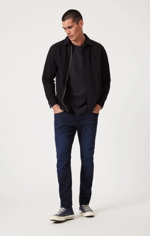 MARCUS SLIM STRAIGHT LEG IN MIDNIGHT SKY FEATHER BLUE