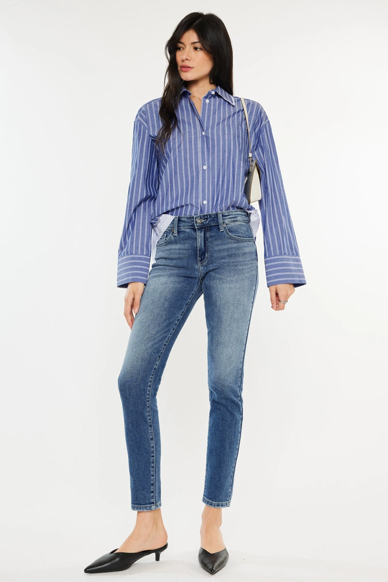Myra Mid Rise Cigarette Leg Jeans