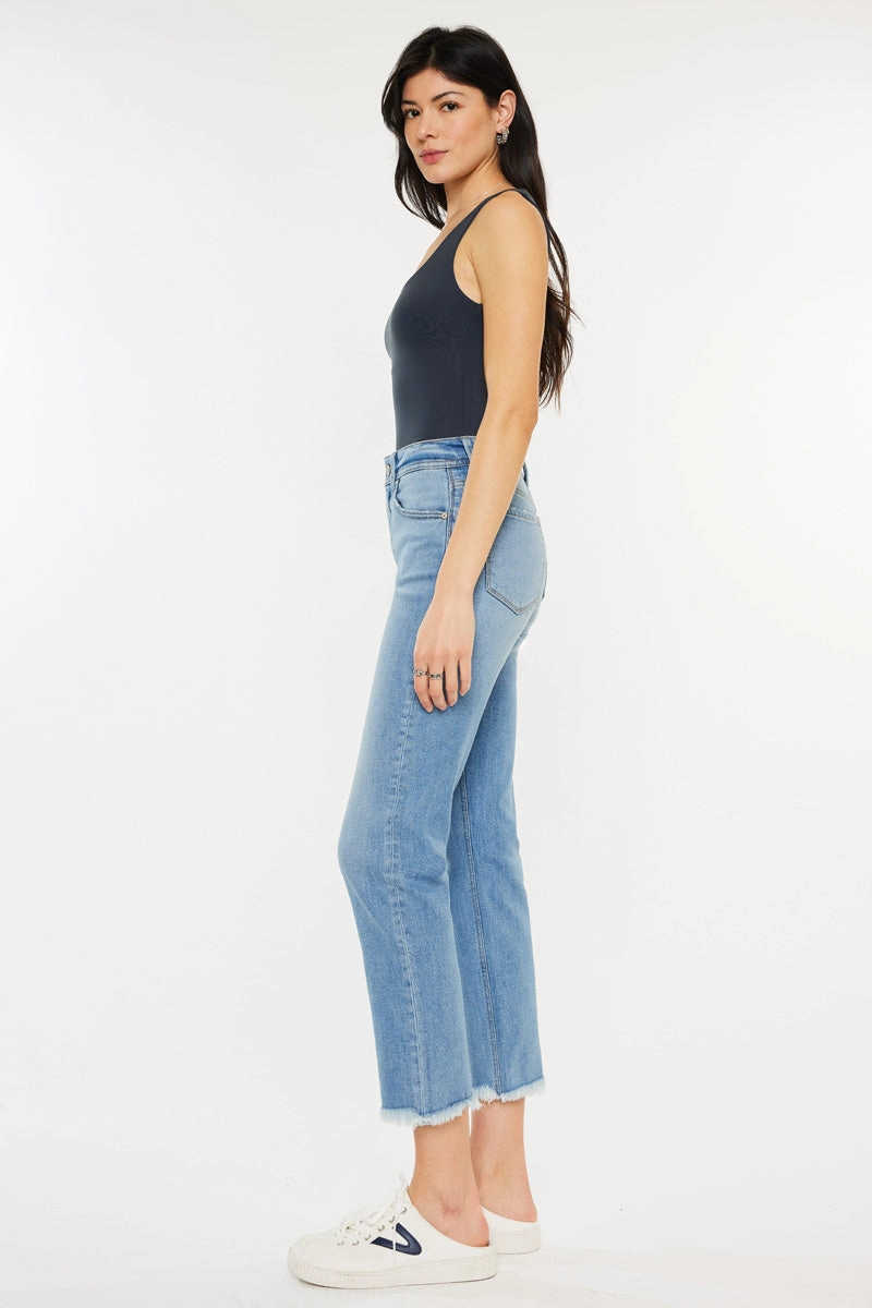 Nancy High Rise Slim Straight Leg Jeans