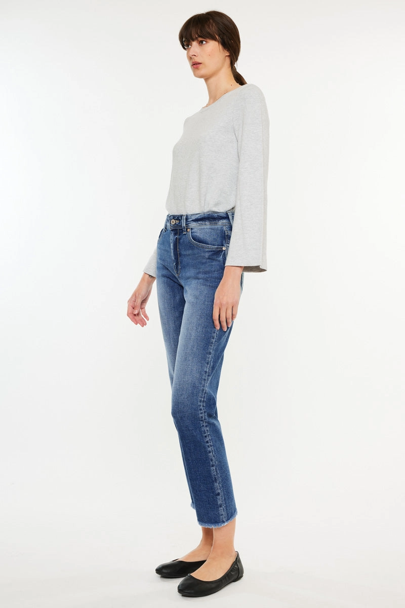 Nancy High Rise Slim Straight Leg Jeans