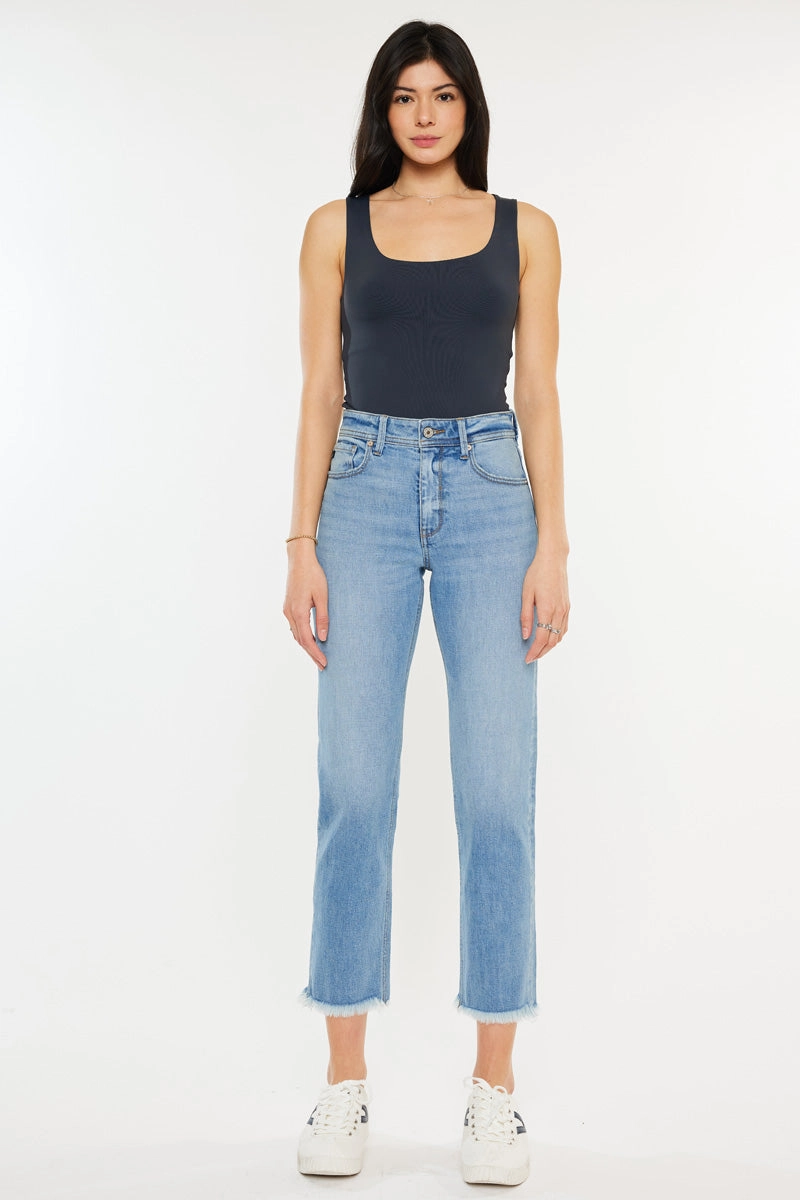 Nancy High Rise Slim Straight Leg Jeans