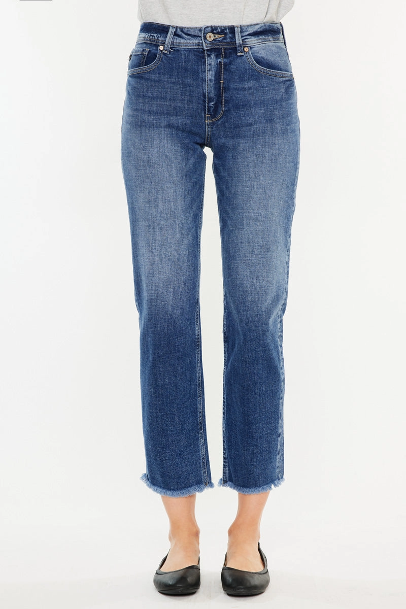 Nancy High Rise Slim Straight Leg Jeans