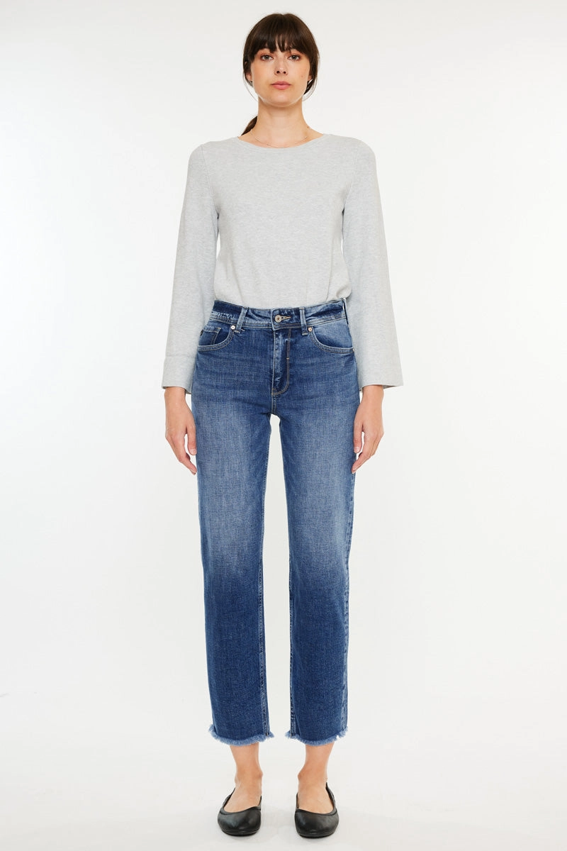 Nancy High Rise Slim Straight Leg Jeans