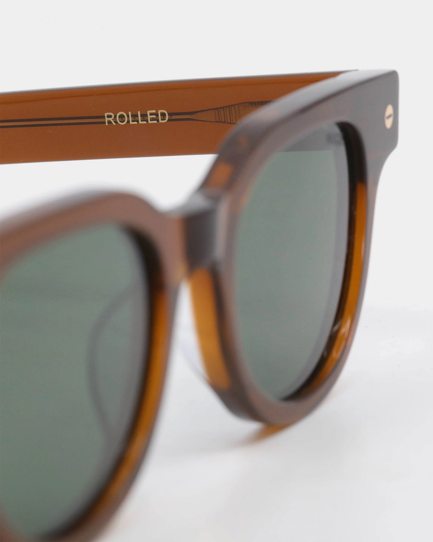 NUQE Men's Rolled Sunglasses Brown