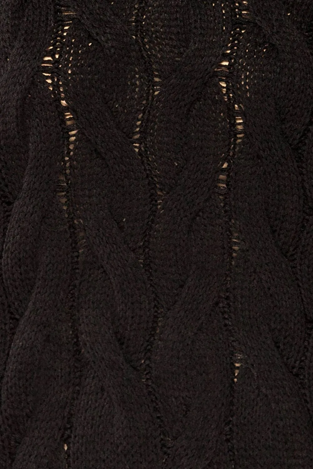 Paide Black | Cable Knit Sweater