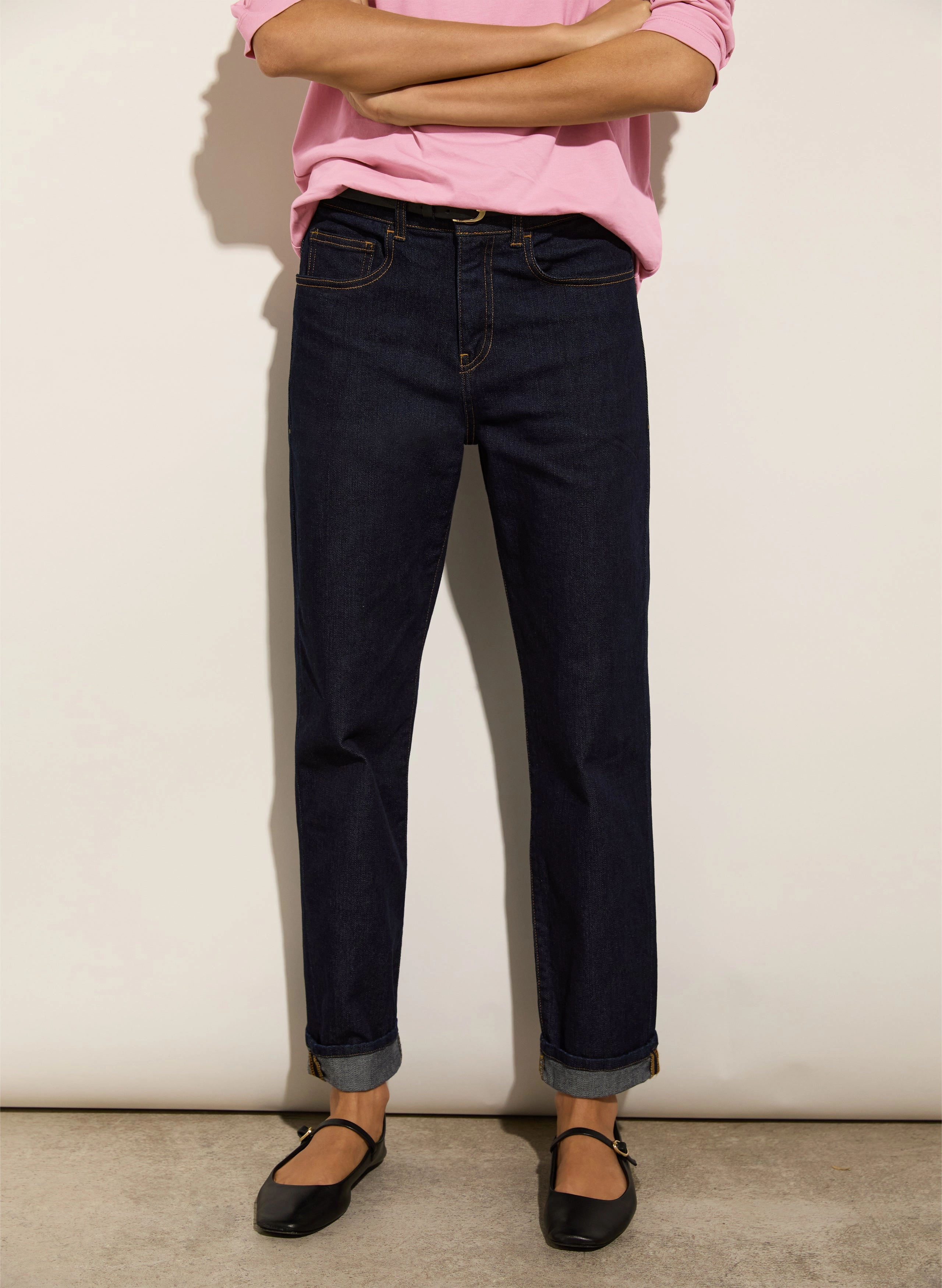 Petite Eda Organic Cotton Stretch Boyfriend Jeans