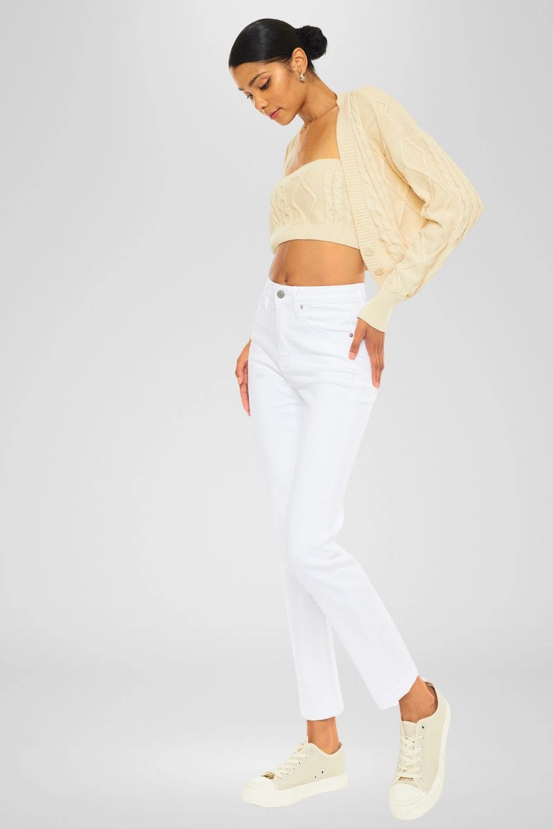 Piper High Rise Slim Straight Leg Jeans