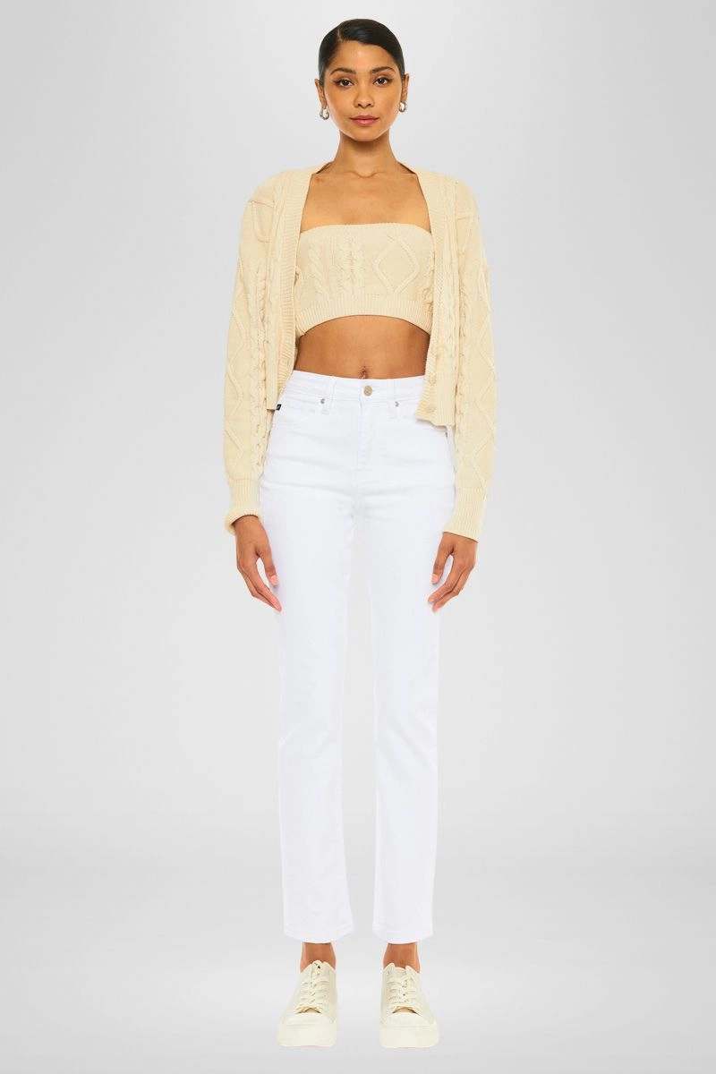Piper High Rise Slim Straight Leg Jeans
