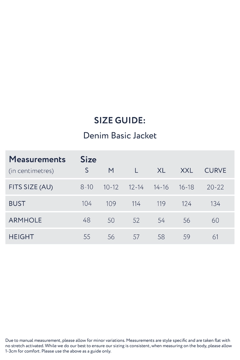 PQ Collection Denim Basic Jacket Dark Wash