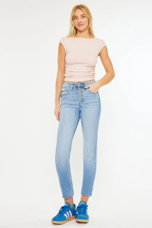 Priscilla High Rise Slim Straight Leg Jeans