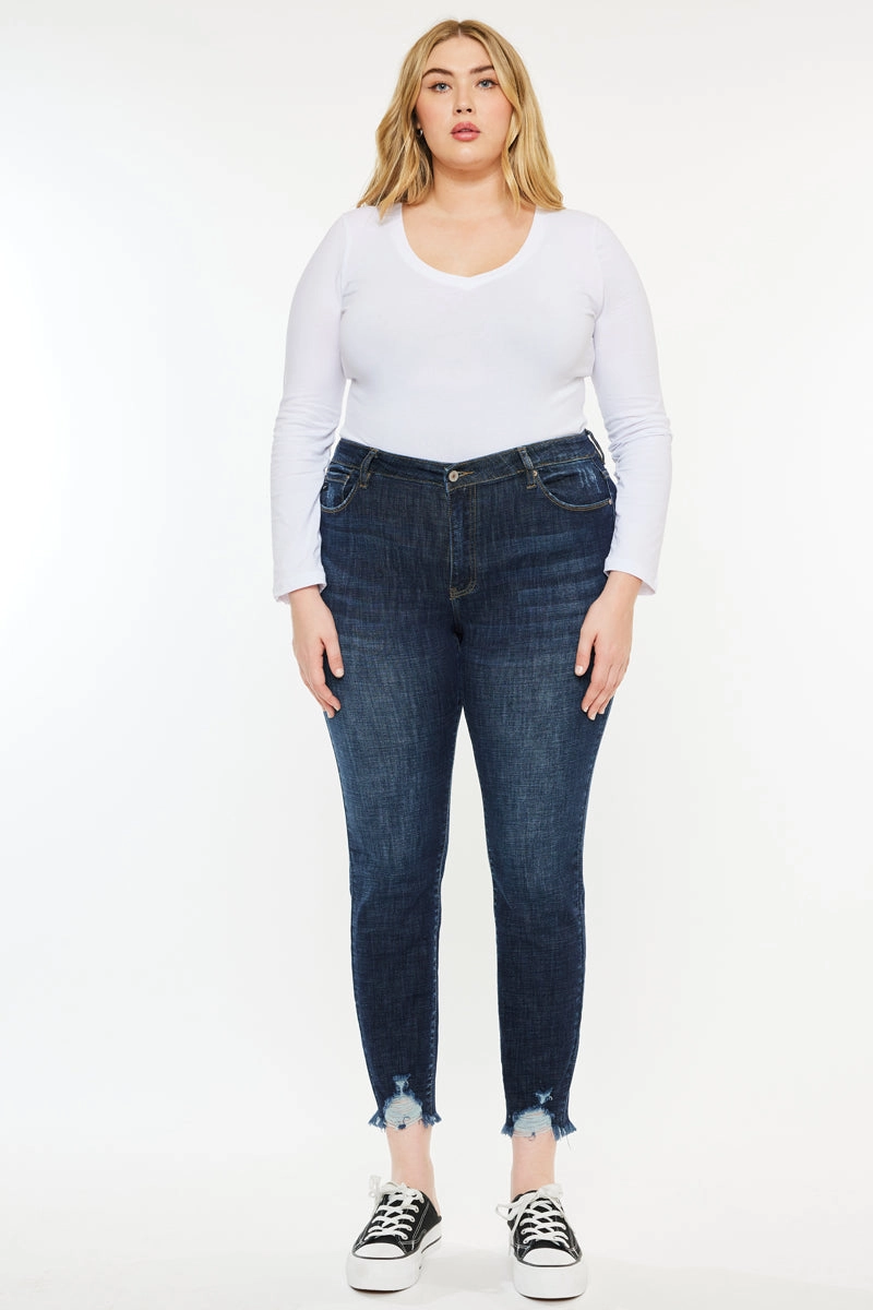 Rafaela High Rise Ankle Skinny Jeans (Plus Size)