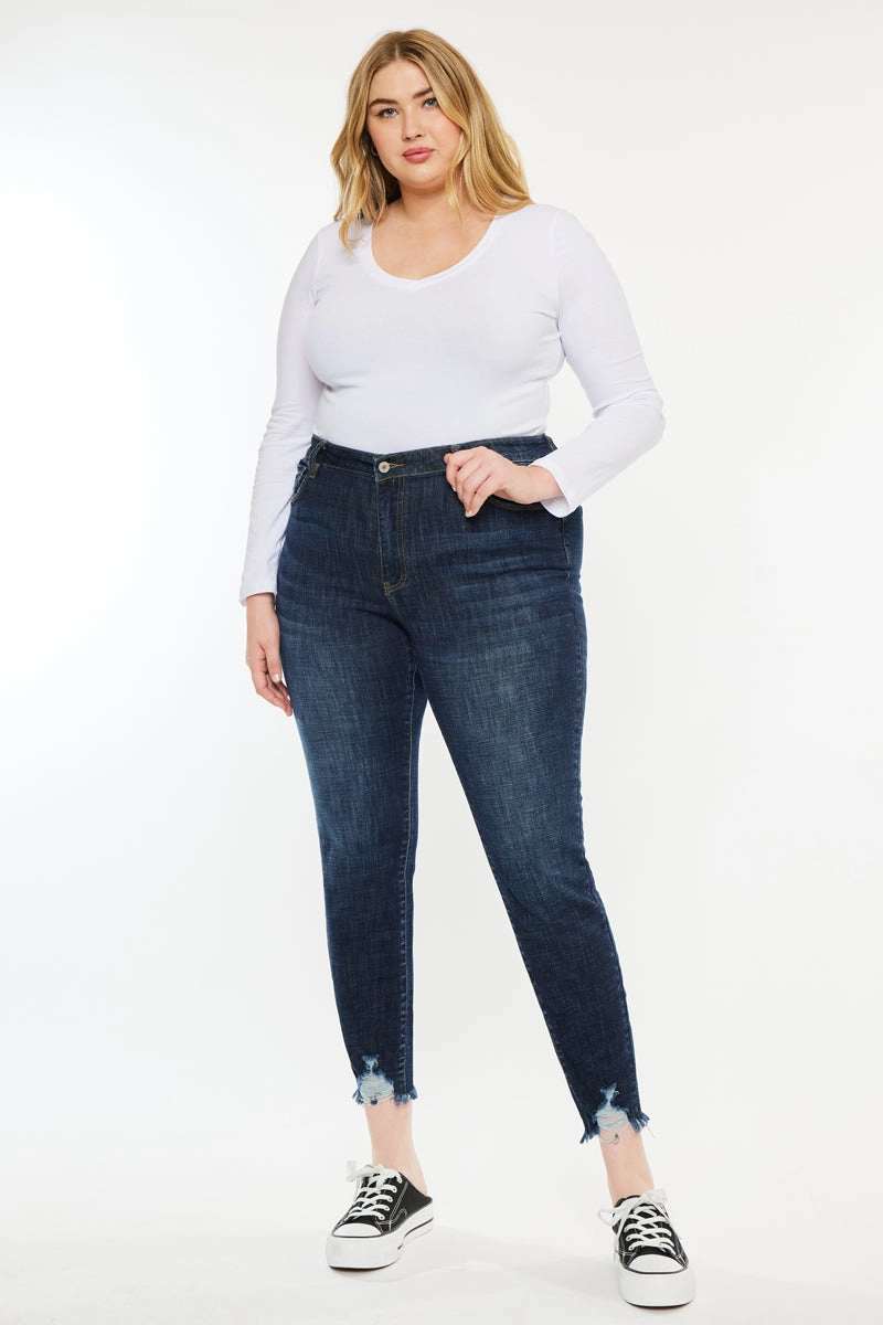 Rafaela High Rise Ankle Skinny Jeans (Plus Size)