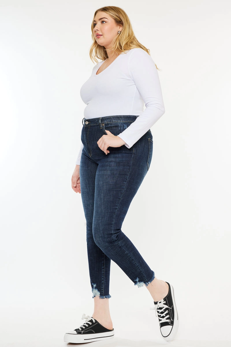 Rafaela High Rise Ankle Skinny Jeans (Plus Size)