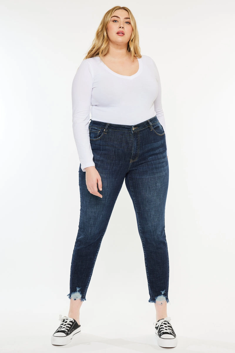 Rafaela High Rise Ankle Skinny Jeans (Plus Size)