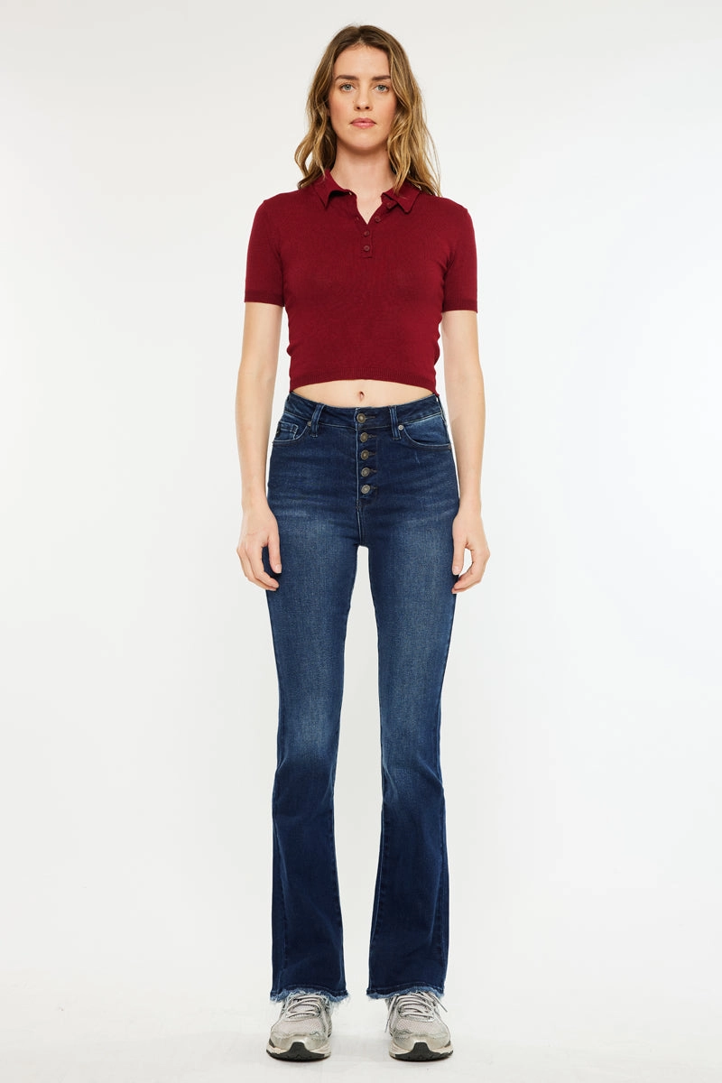 Rainn Ultra High Rise Flare Jeans