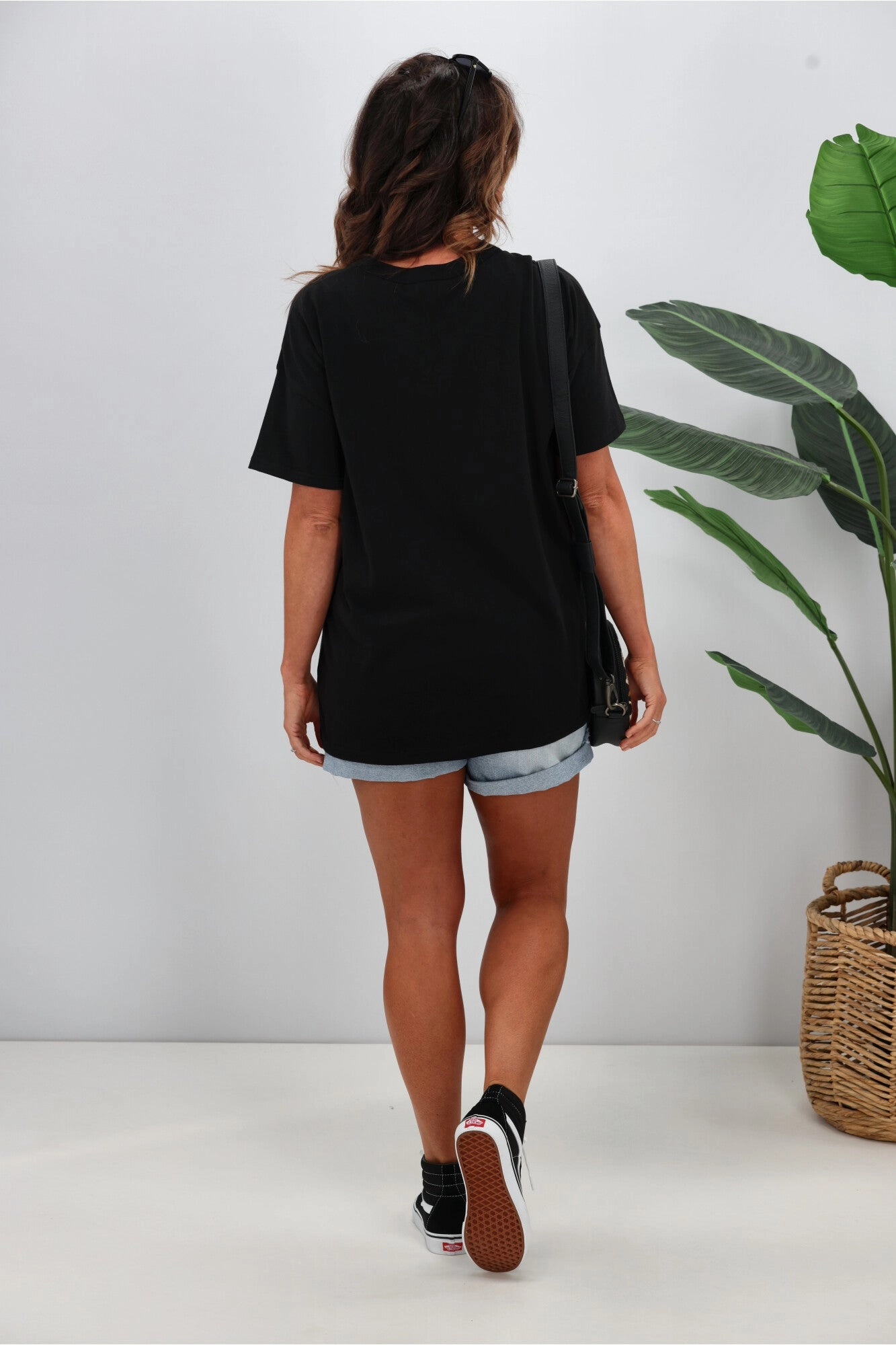 Rebel Club by Shine On Angelic Stars Boyfriend Tee Jet Black