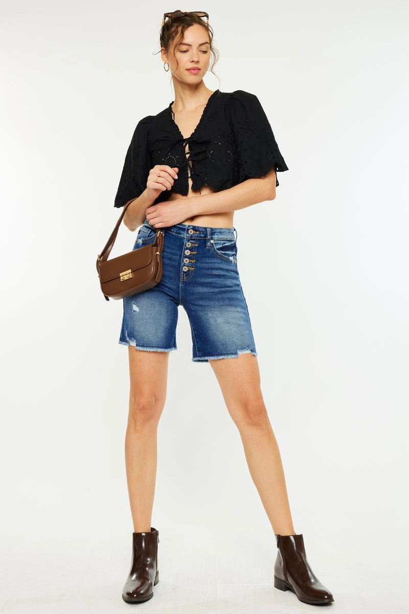 Sandy High Rise Bermuda Shorts