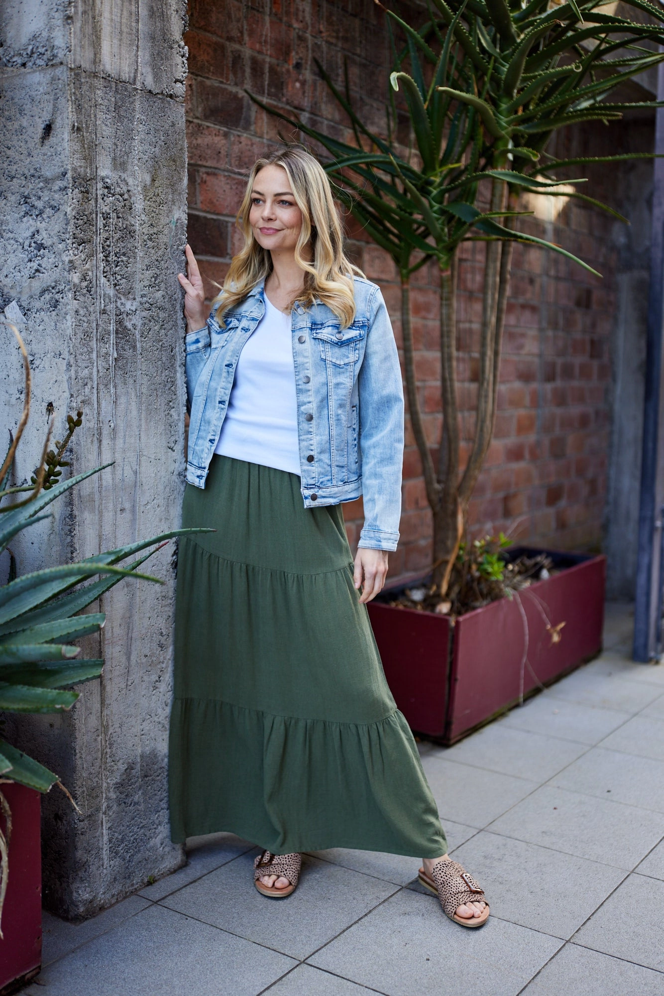 Shine On Label Quinn Stretch Denim Jacket Blue