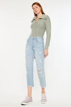 Sierra High Rise Straight Leg Jeans
