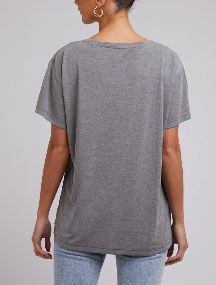 Silent Theory Harper Vee Tee Grey Marle