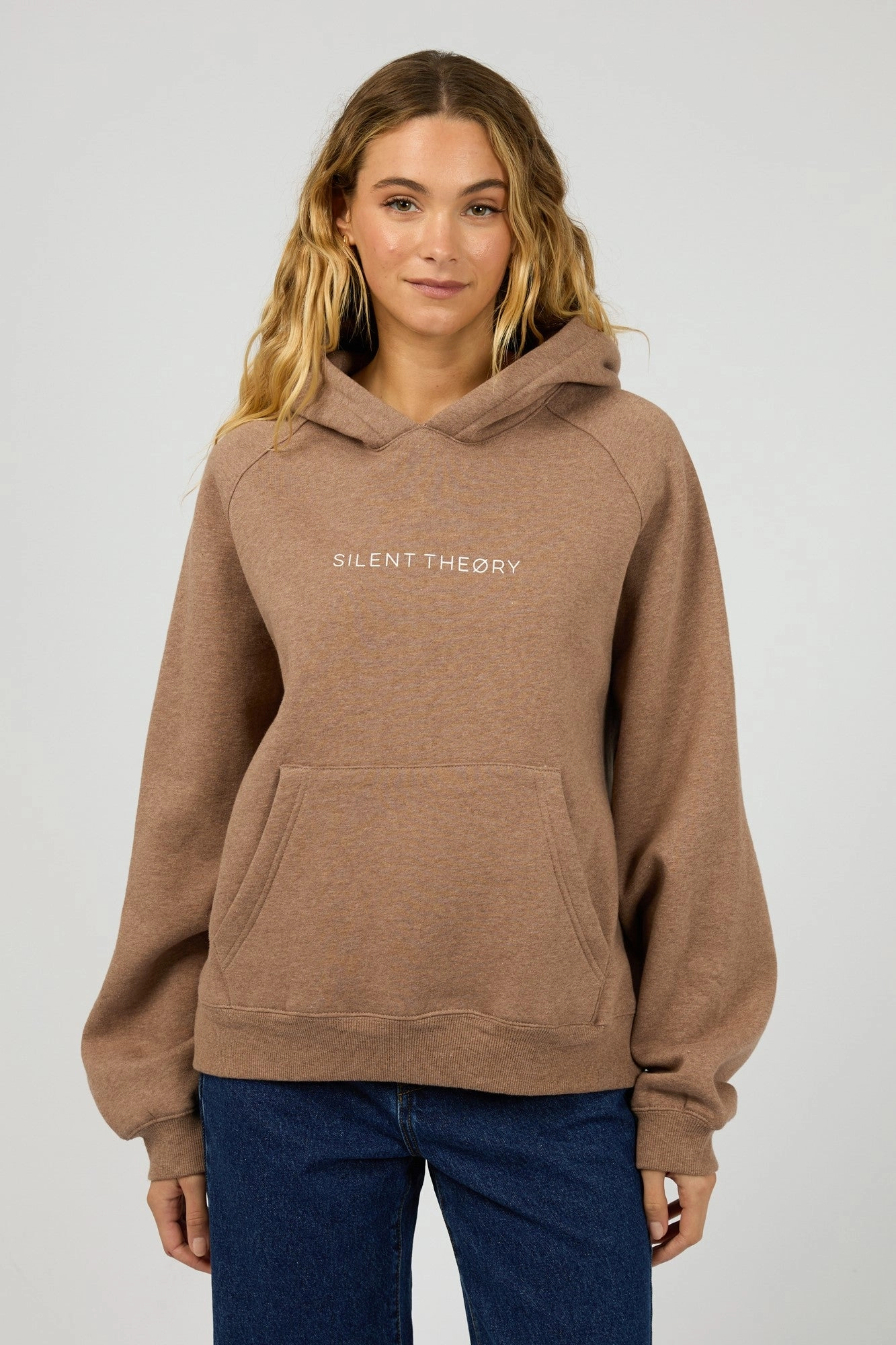Silent Theory Logo Hoodie Brown Marle