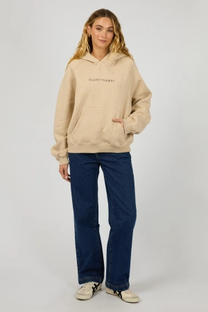 Silent Theory Logo Hoodie Oatmeal