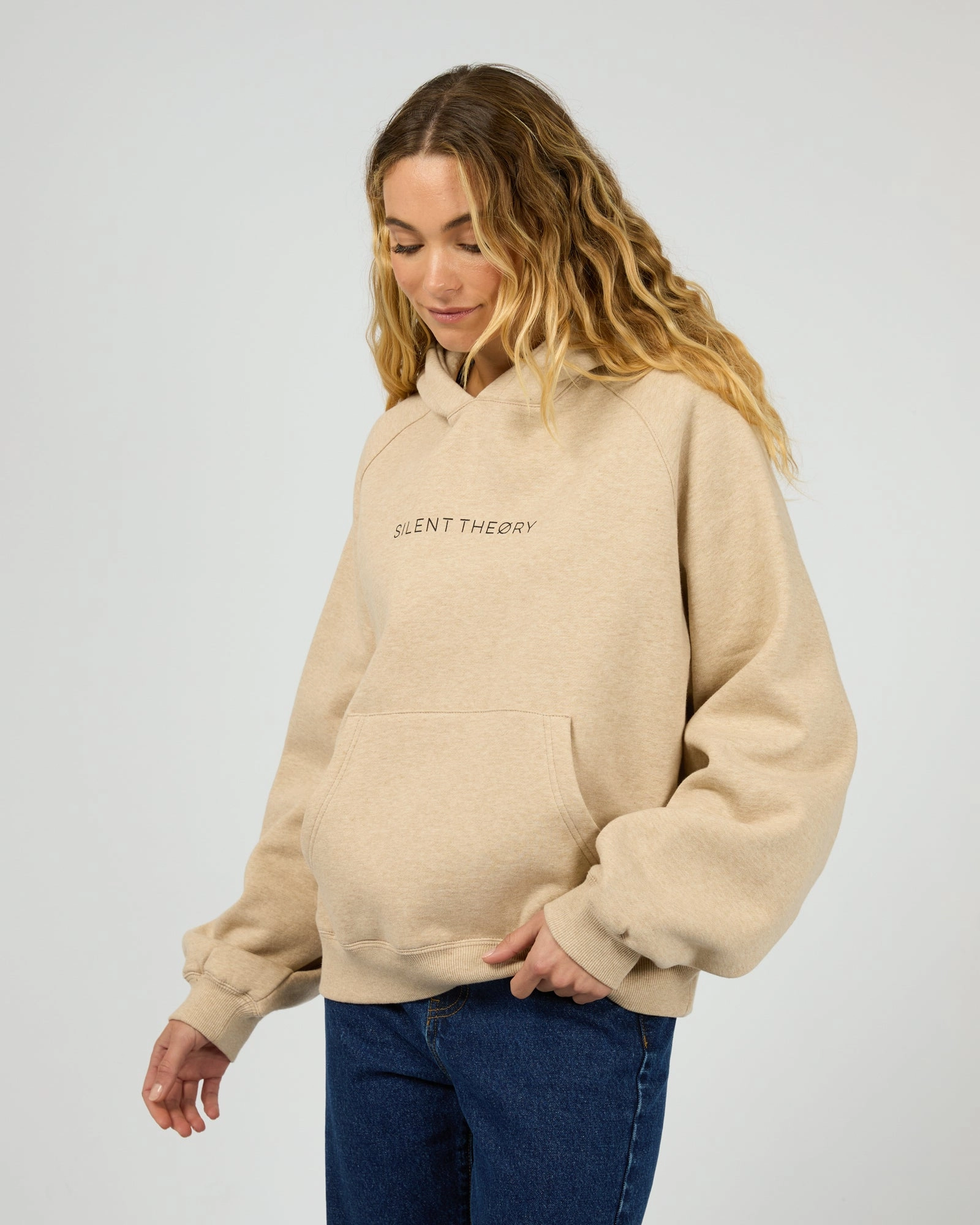 Silent Theory Logo Hoodie Oatmeal
