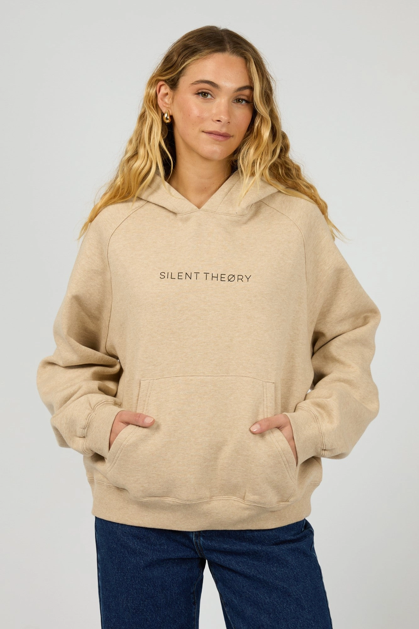 Silent Theory Logo Hoodie Oatmeal