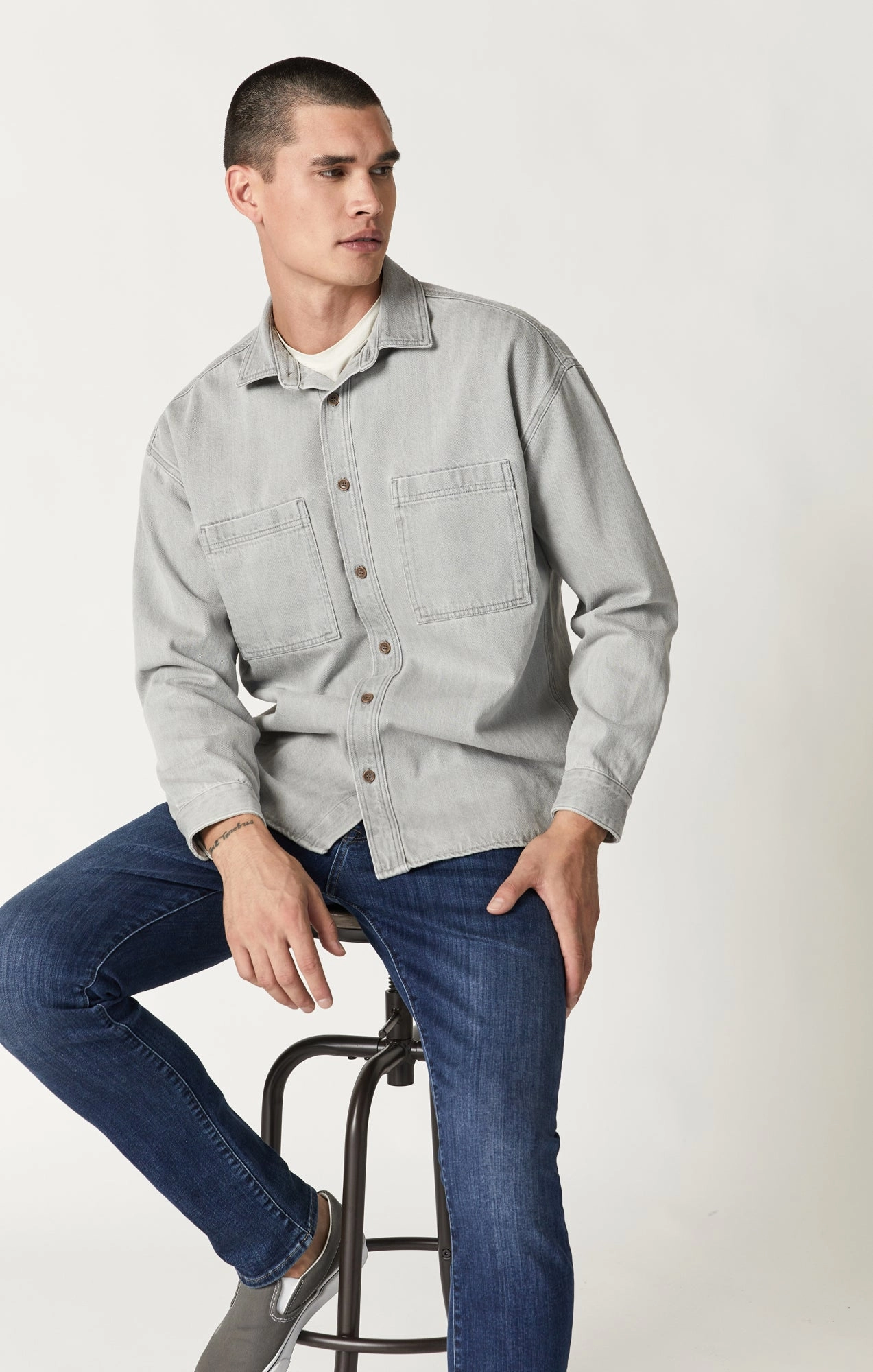 STEFAN JACKET IN STONE NATURAL DYE