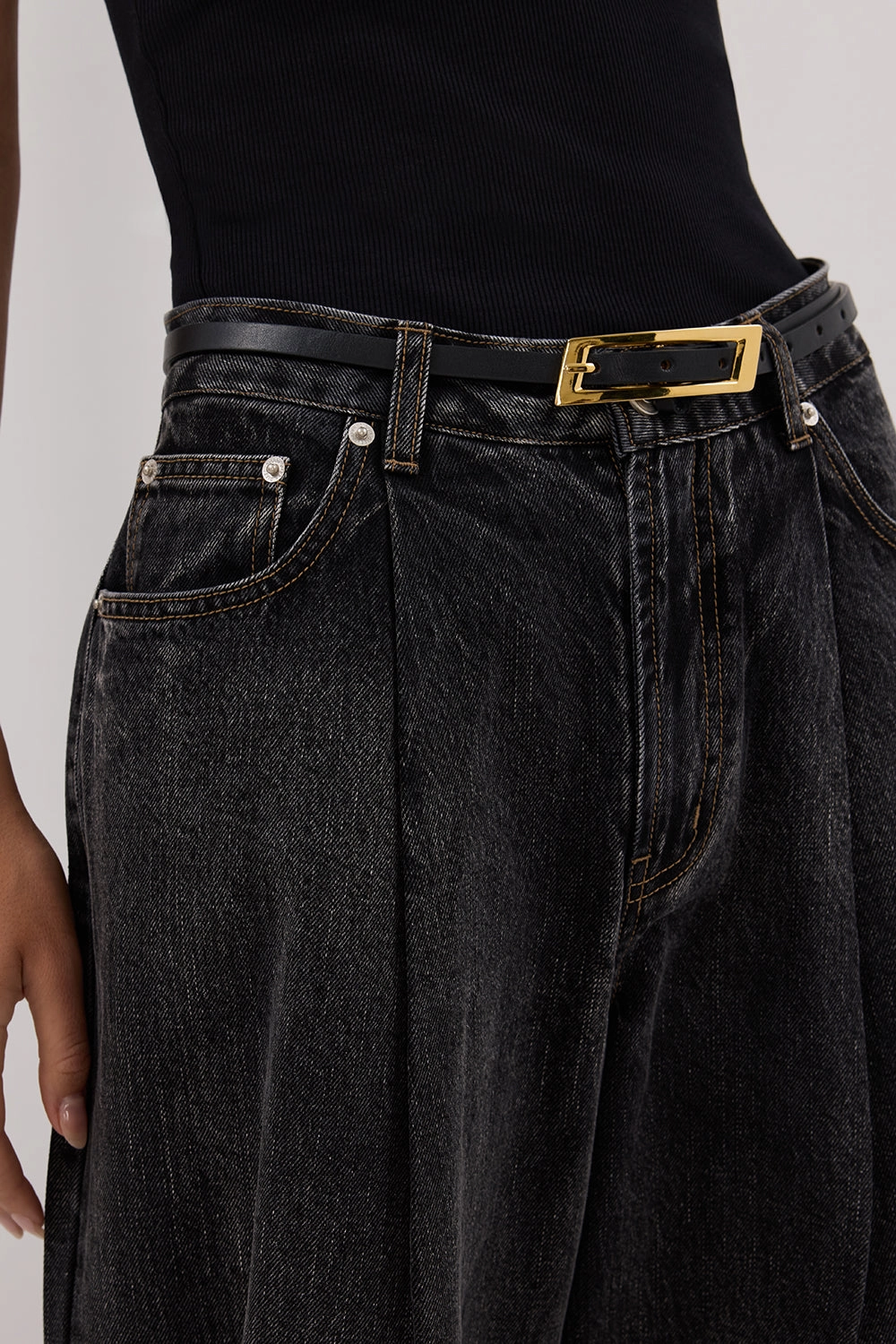 STERLING WASHED BLACK DENIM JEAN