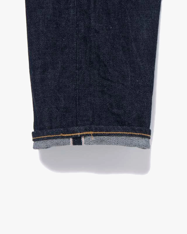 Studio D'Artisan D1826 Ivy Relaxed Tapered Mens Selvedge Jeans - Indigo Onewash
