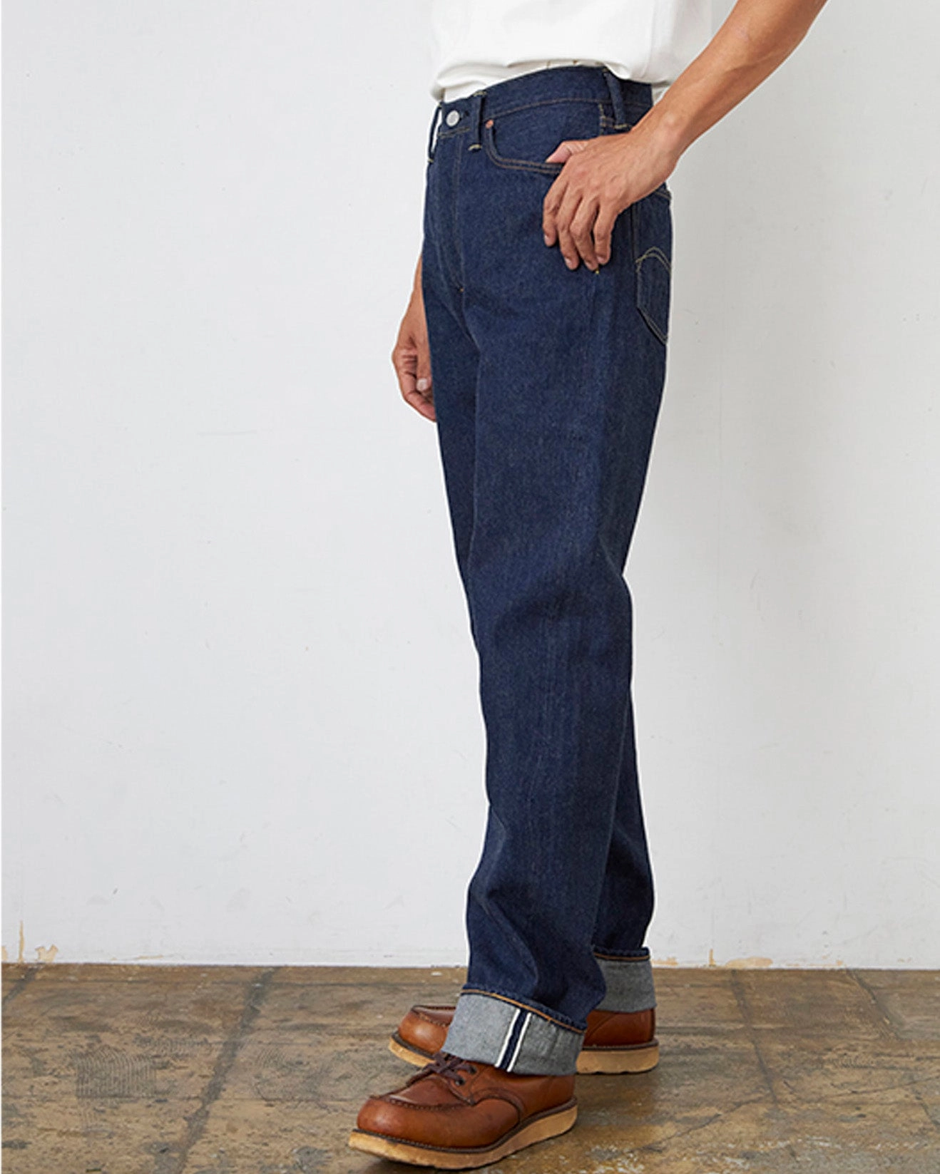 Studio D'Artisan SD-801 15oz Natural Indigo Selvedge Regular Straight Mens Jeans - Onewash
