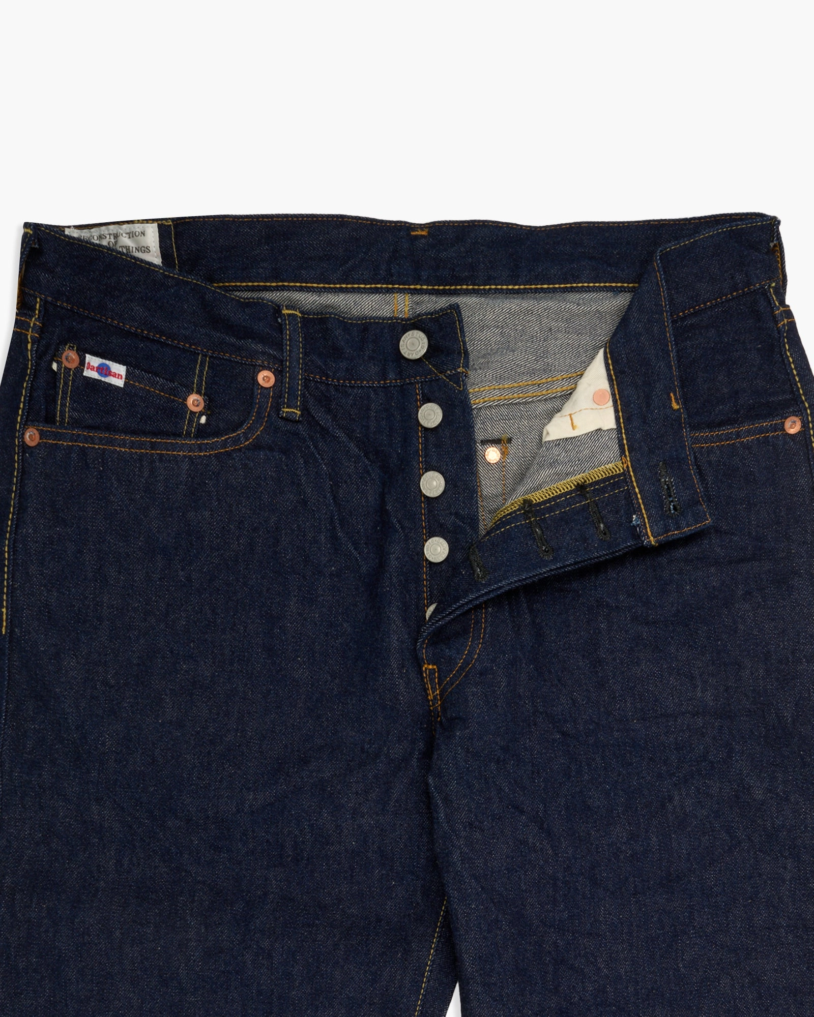 Studio D'Artisan SD-801 15oz Natural Indigo Selvedge Regular Straight Mens Jeans - Onewash
